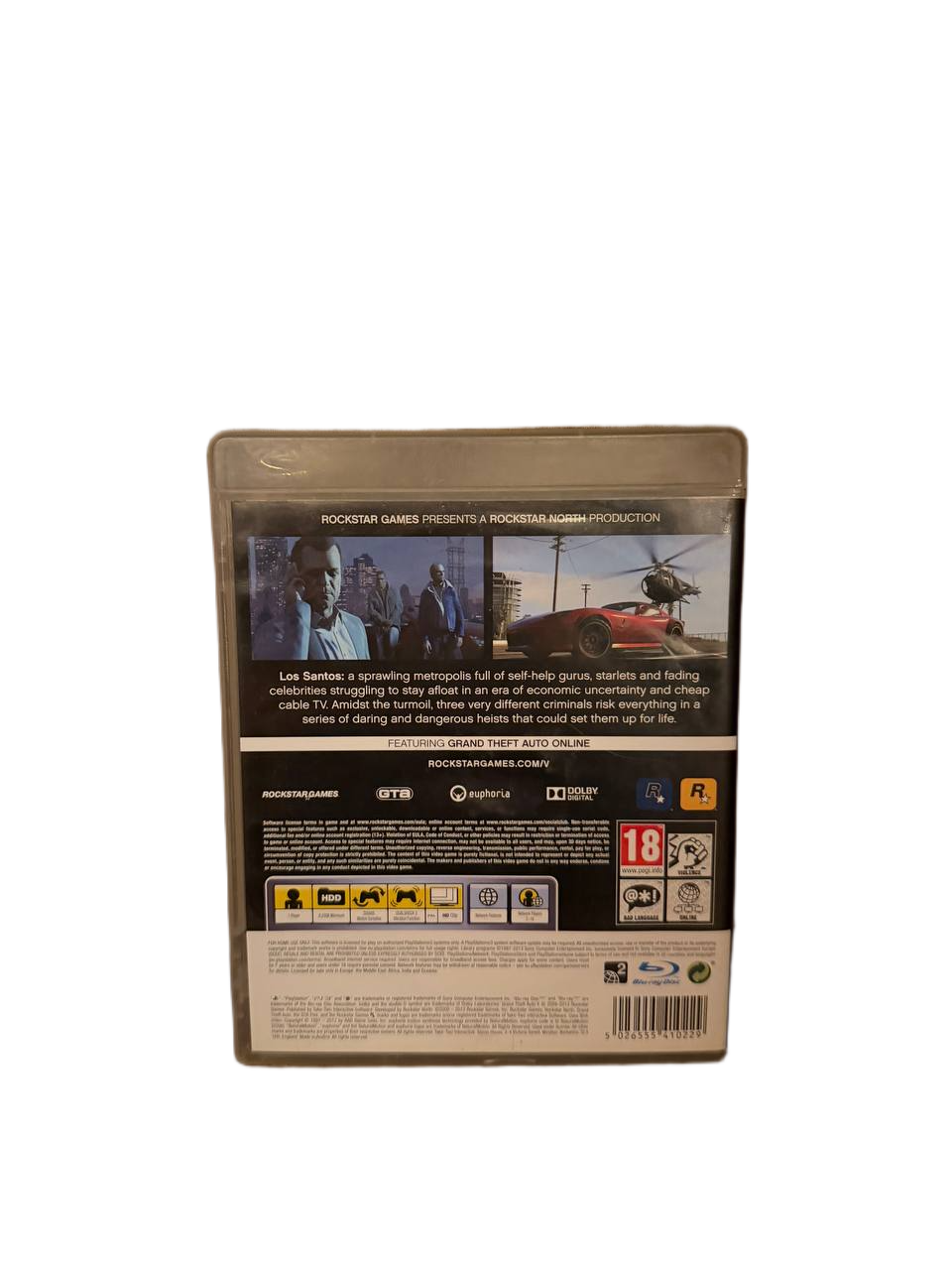 Grand Theft Auto V PS3 - Back Cover