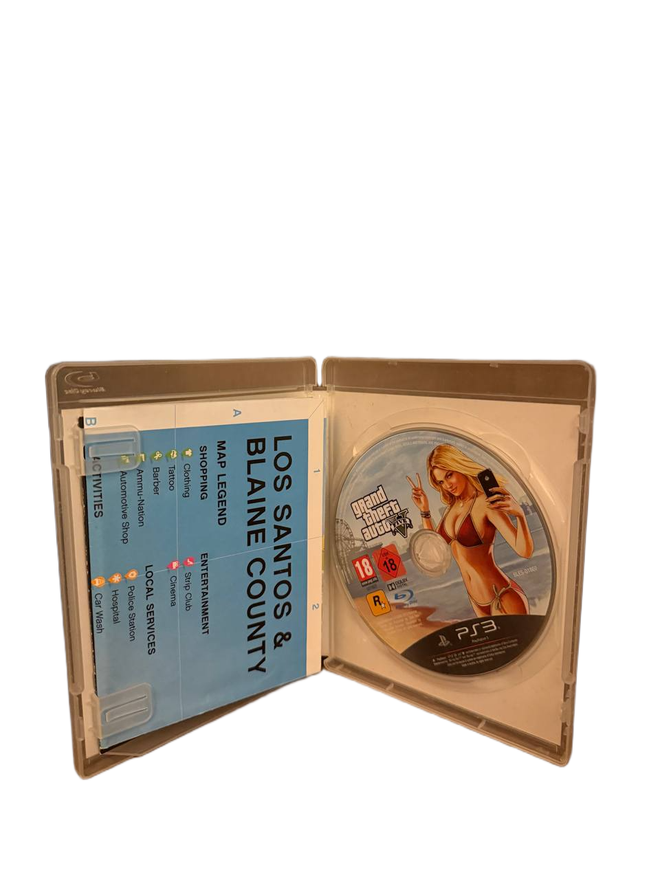 Grand Theft Auto V PS3 - Disc and Map Legend