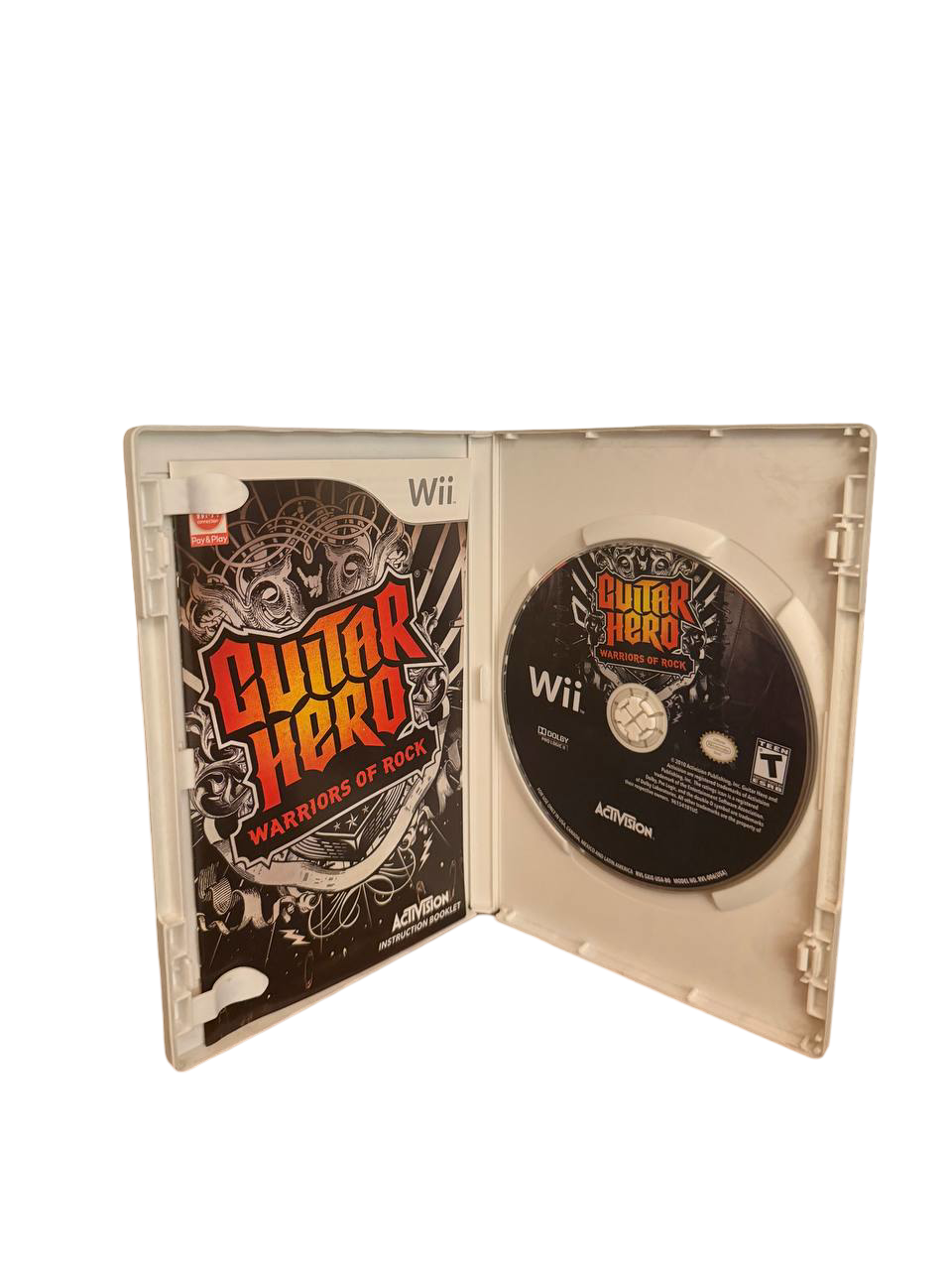 Guitar Hero Warriors of Rock Wii - Disc & Booklet