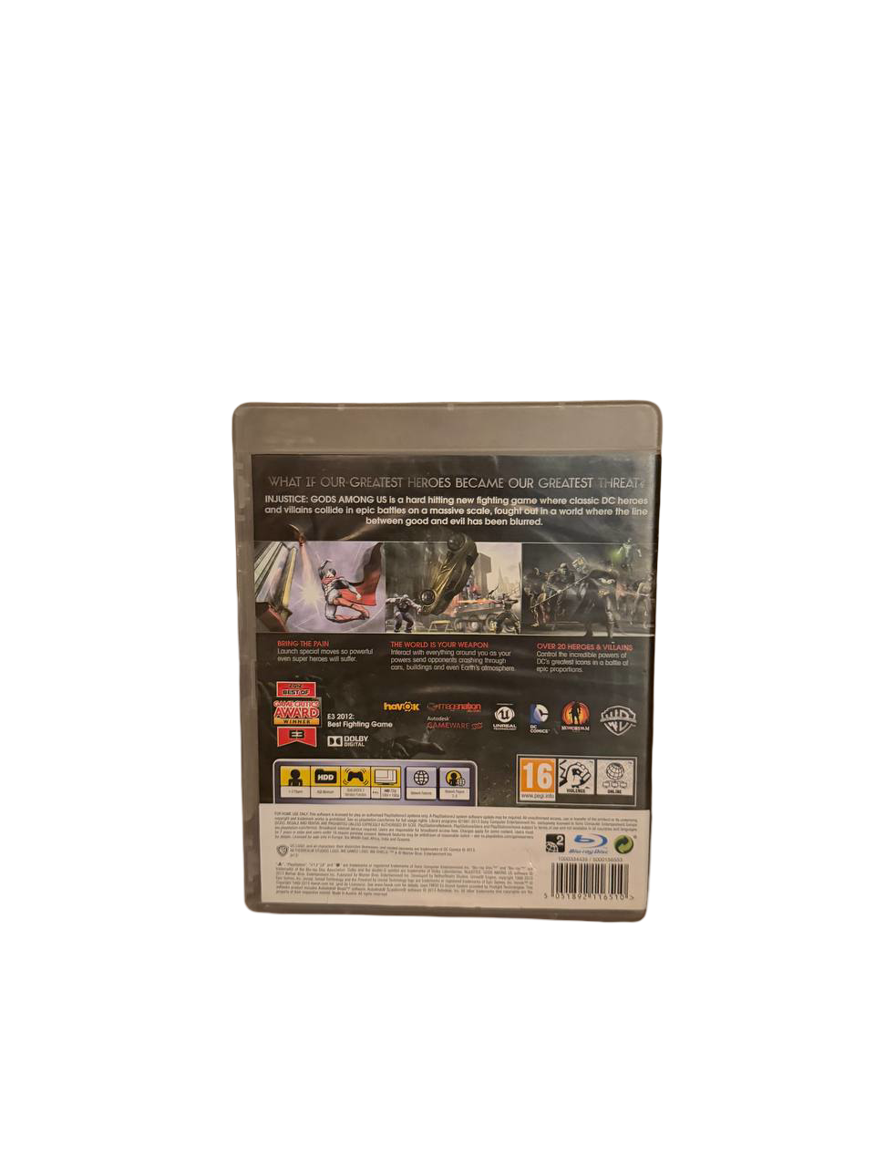 Injustice Gods Among Us PS3 - Back Cover