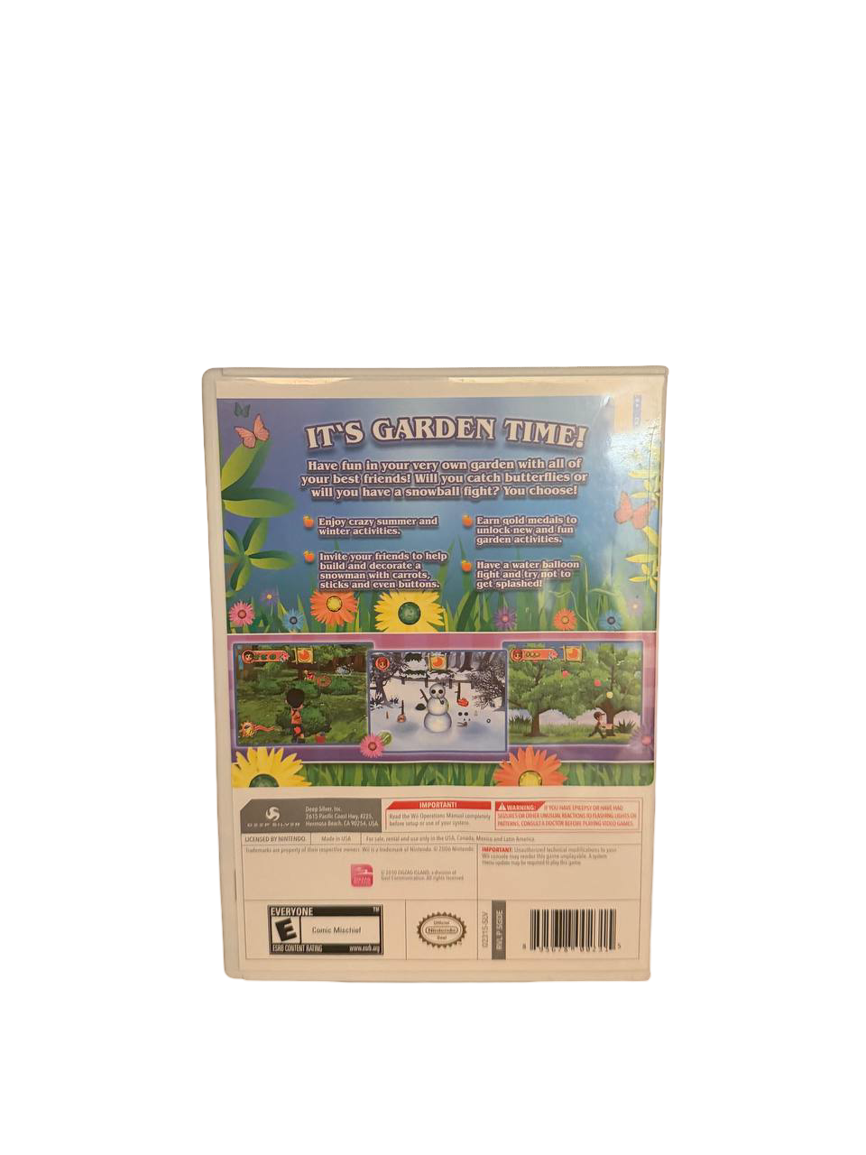 It's Garden Time Wii - Back Cover