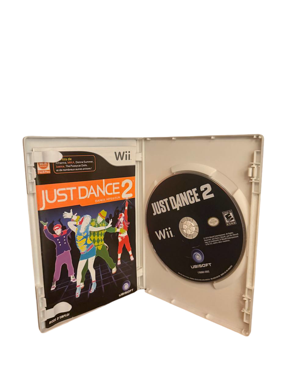 Just Dance 2 Wii - Open Case & Disc