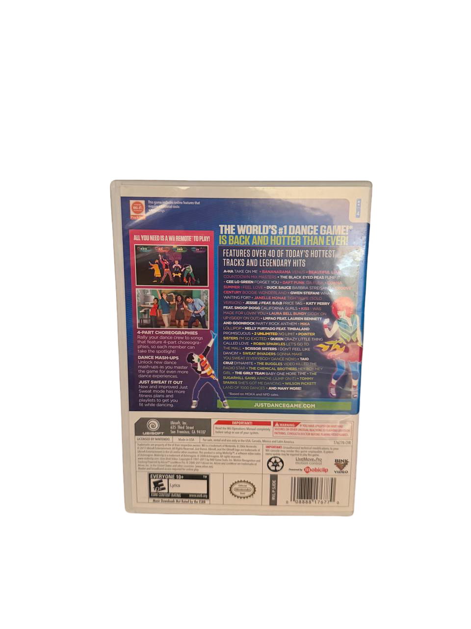 Just Dance 3 Wii - Back Cover