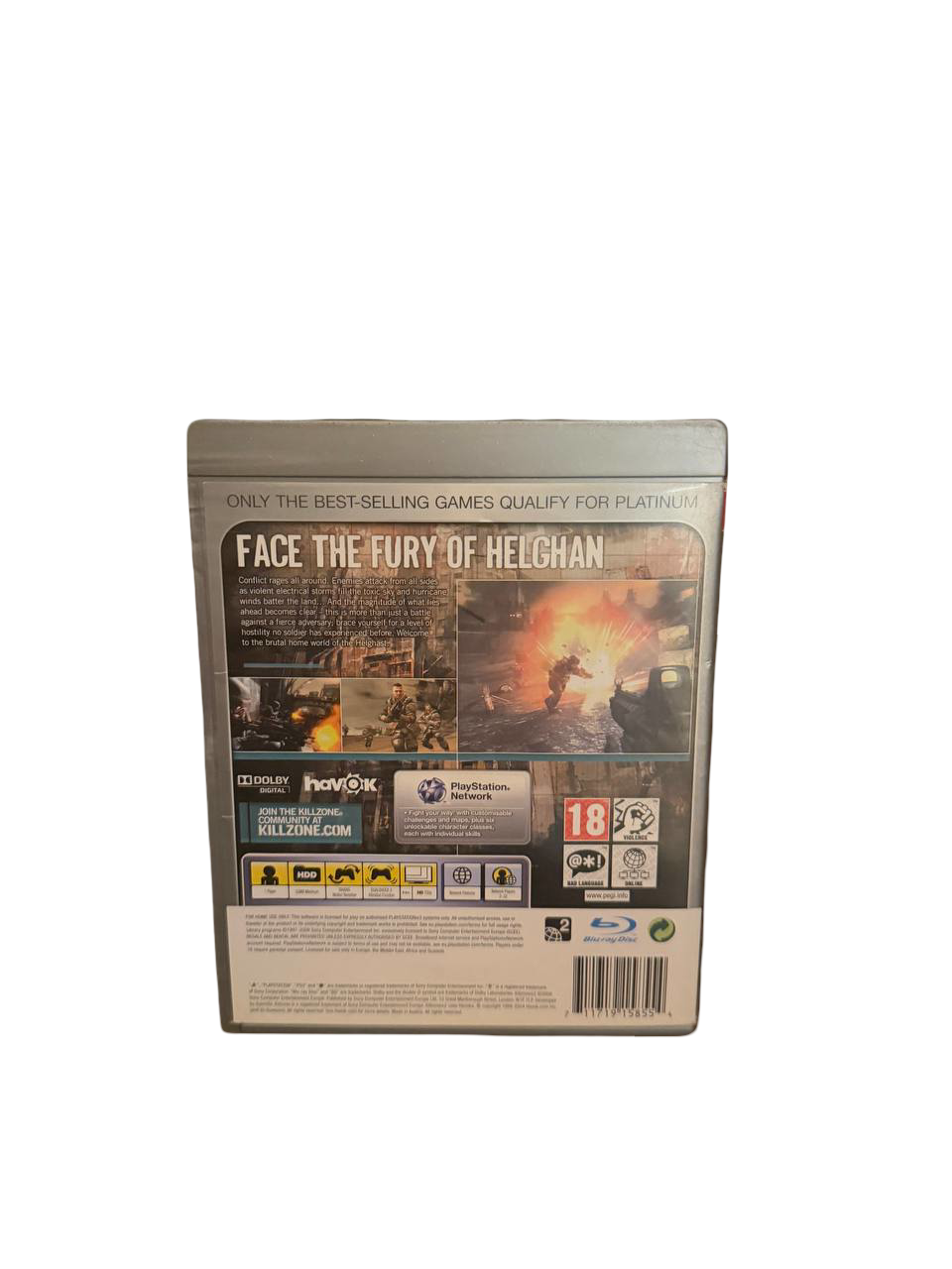 Killzone 2 PS3 - Back Cover