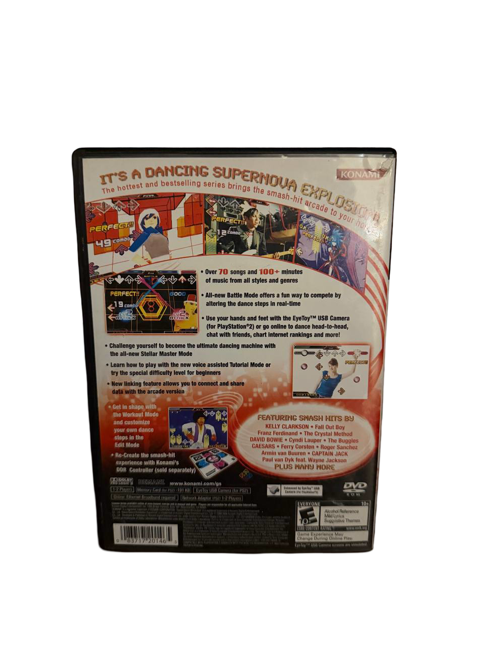 Dance Dance Revolution SuperNova PS2 - Back Cover