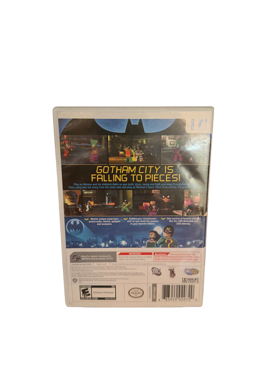 LEGO Batman The Videogame Wii - Back Cover
