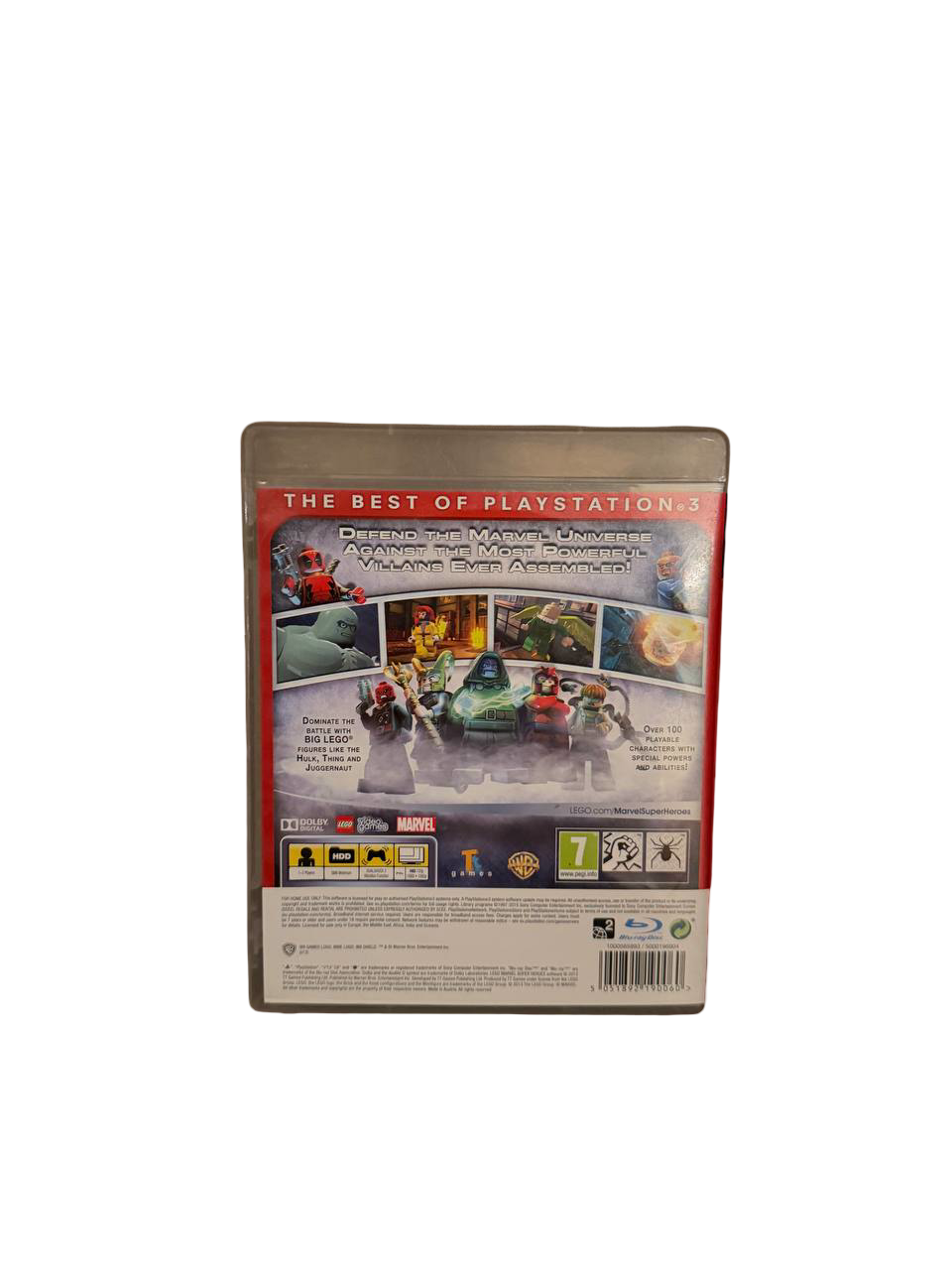 LEGO Marvel PS3 - Back Cover