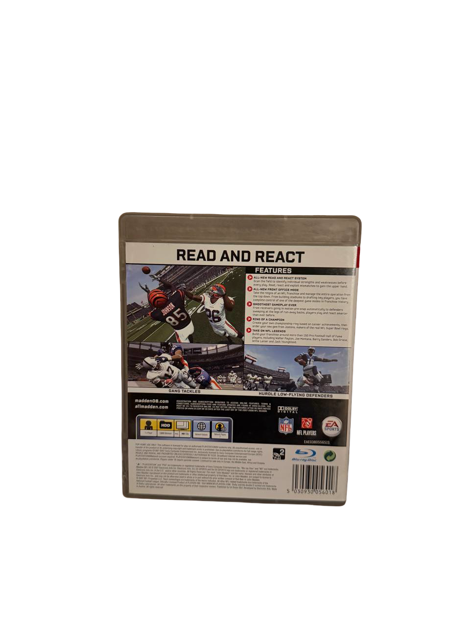 Madden NFL 08 PS3 - Back Cover