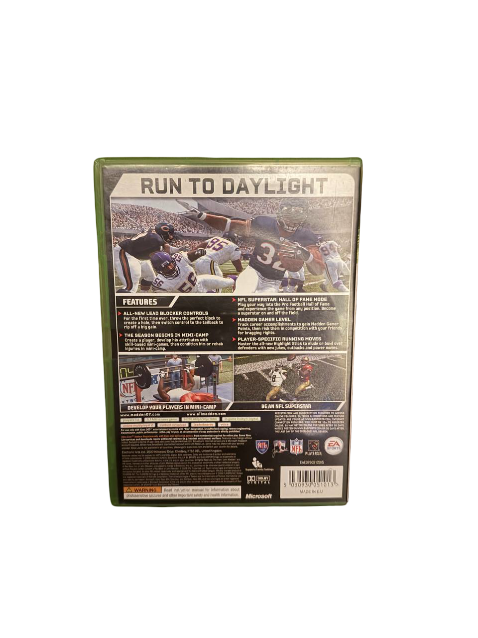 Madden NFL 07 Xbox 360 - Back Cover