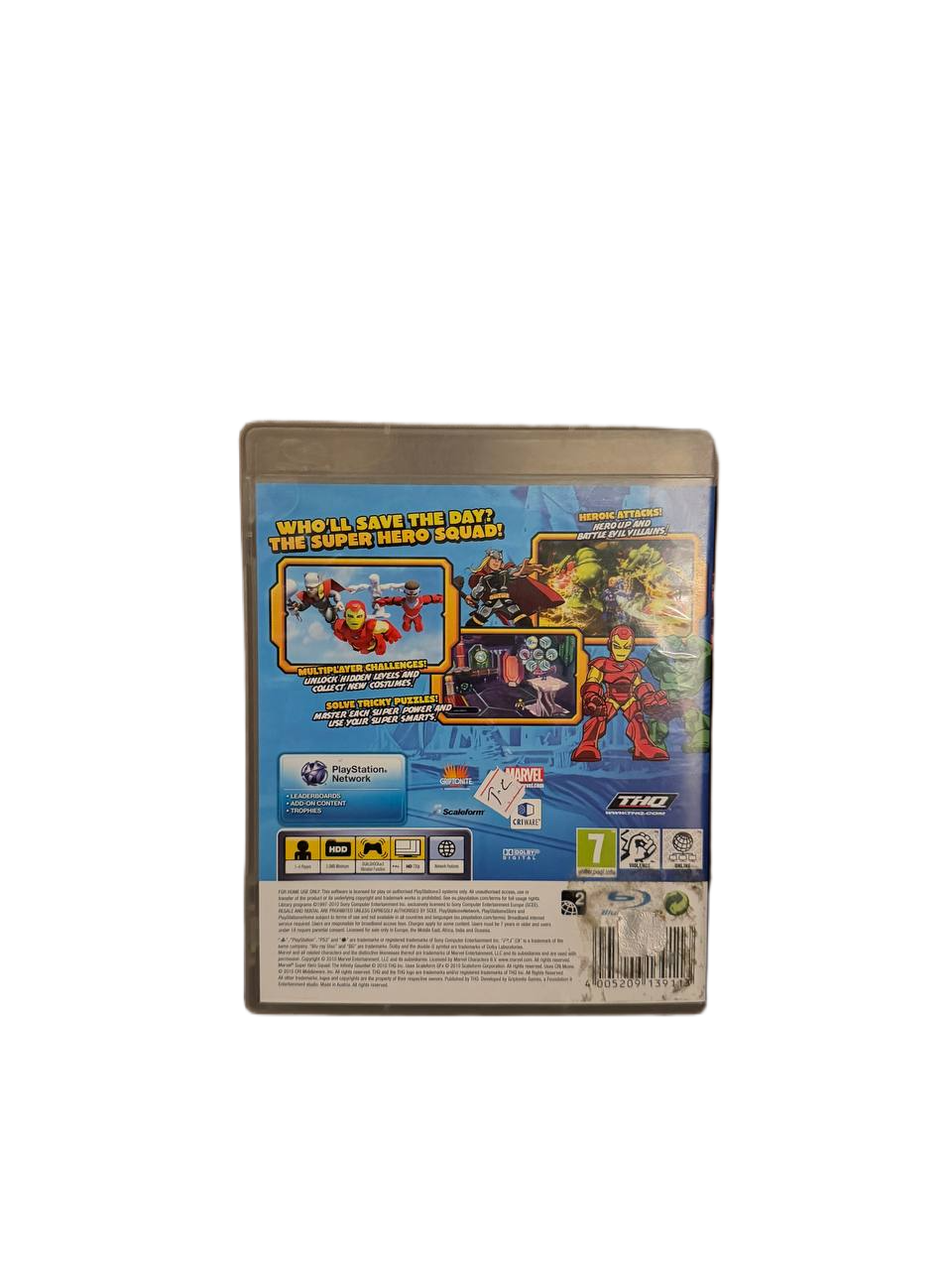 Marvel Super Hero Squad PS3 - Back Cover
