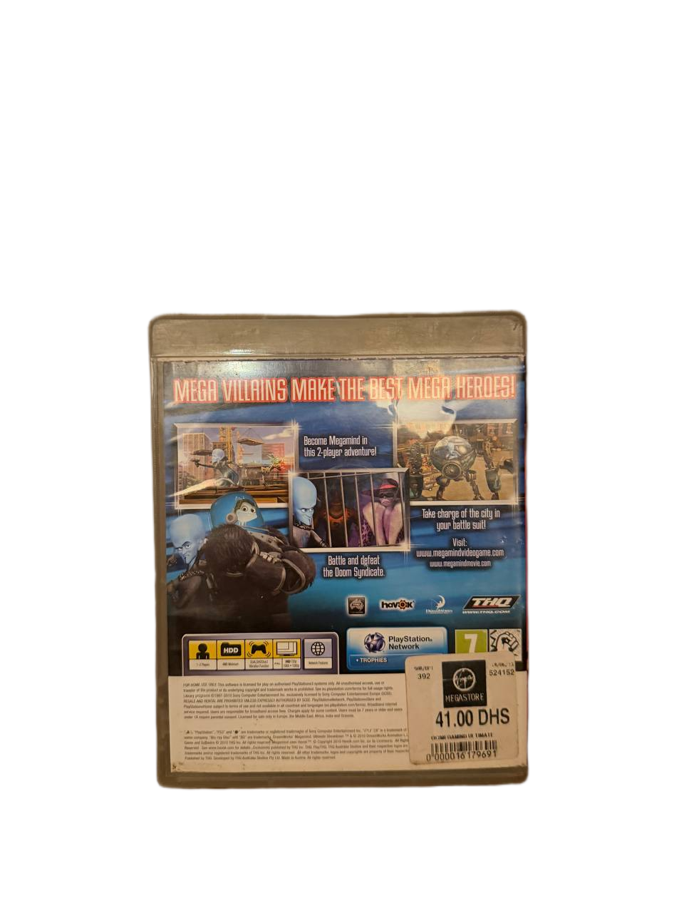 Megamind Ultimate Showdown PS3 - Back Cover