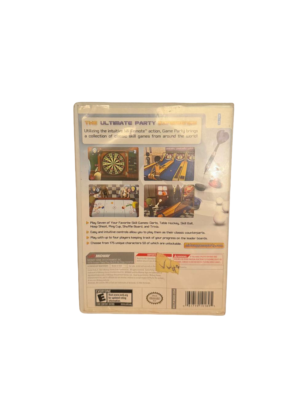 Game Party Wii - Back Cover