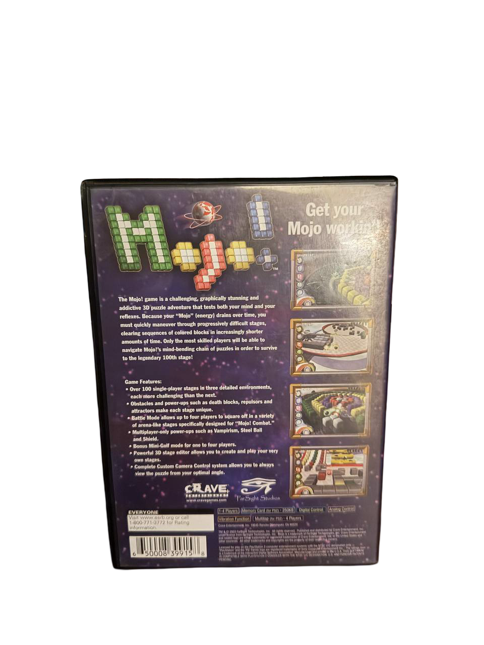 Mojo! PS2 - Back Cover