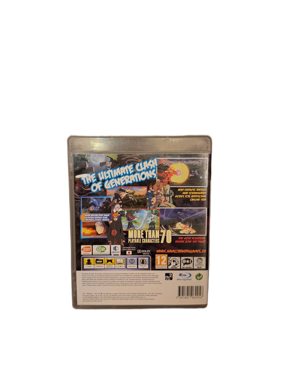 Naruto Shippuden Ultimate Ninja Storm Generations PS3 - Back Cover