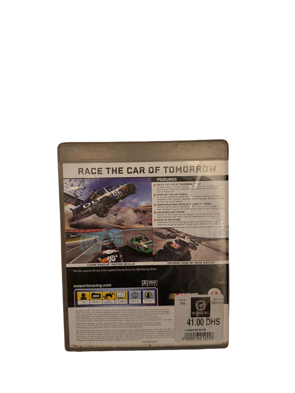 NASCAR 08 PS3 - Back Cover