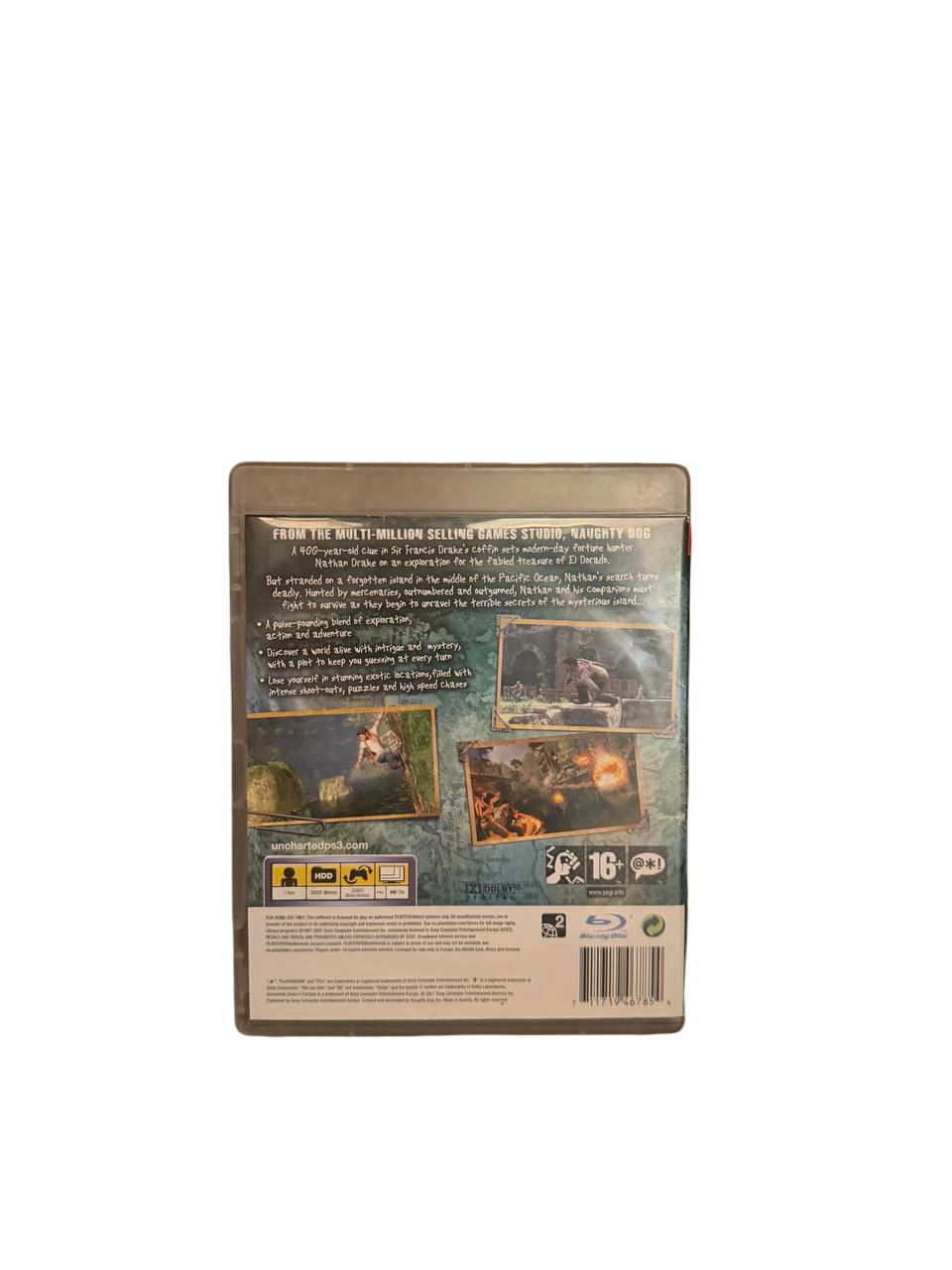 Uncharted Drake's Fortune PS3 - Back Cover