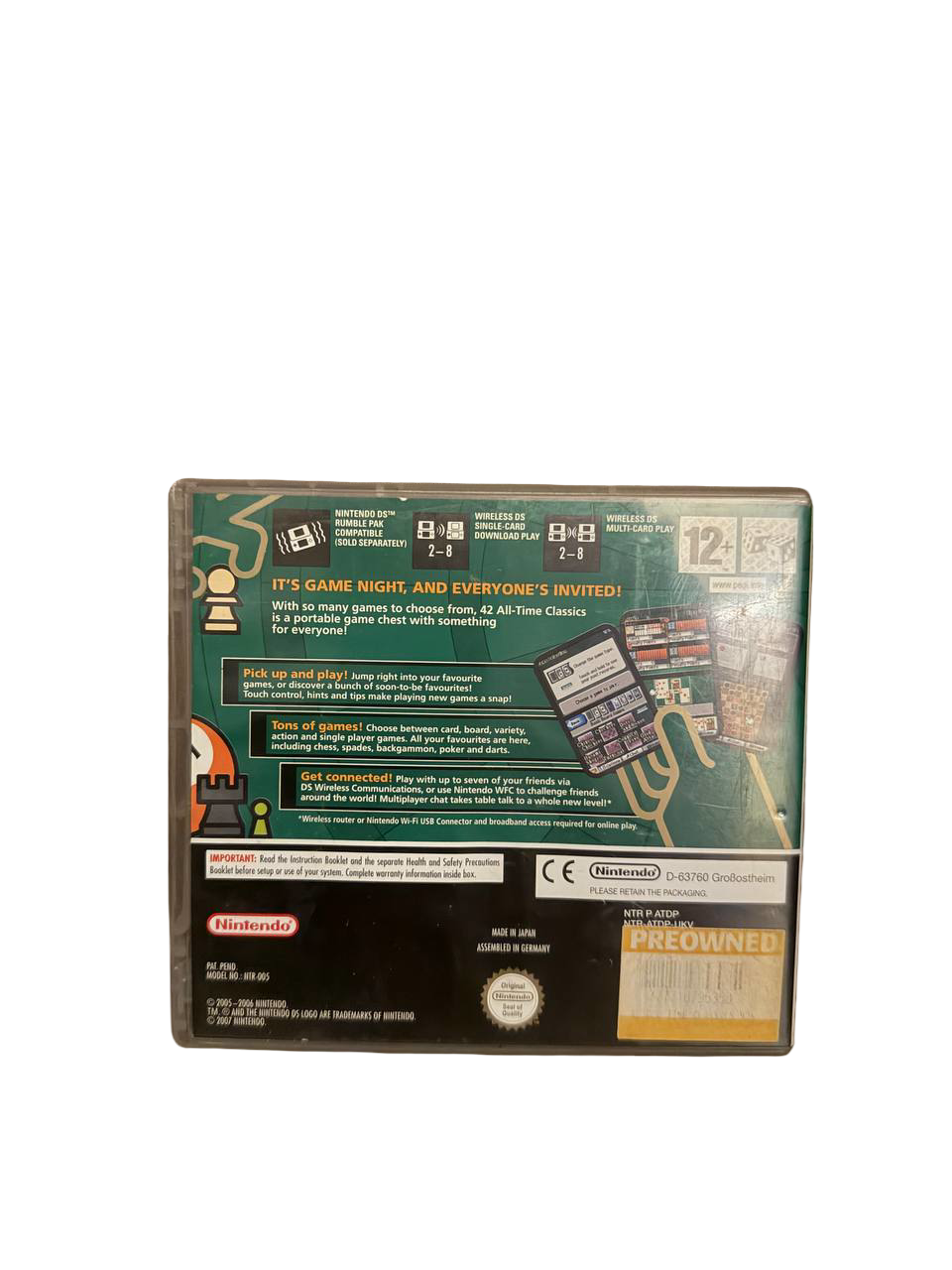42 All-Time Classics DS - Back Cover