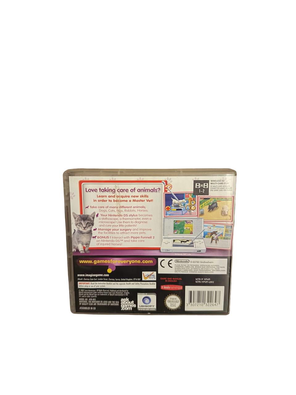 Imagine Pet Vet DS - Back Cover