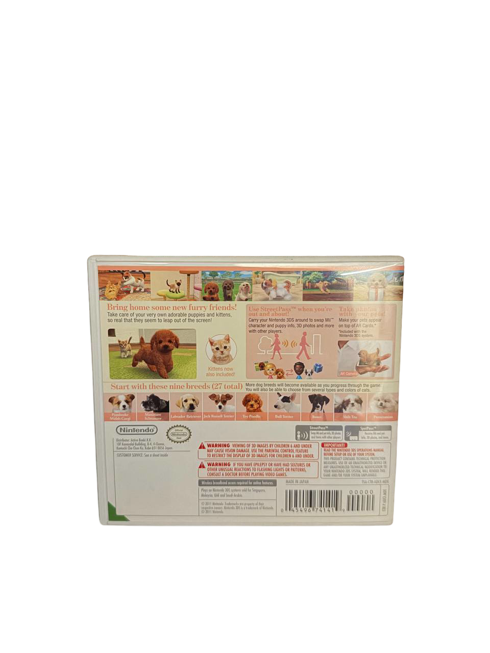 Nintendogs + Cats Toy Poodle 3DS - Back Cover