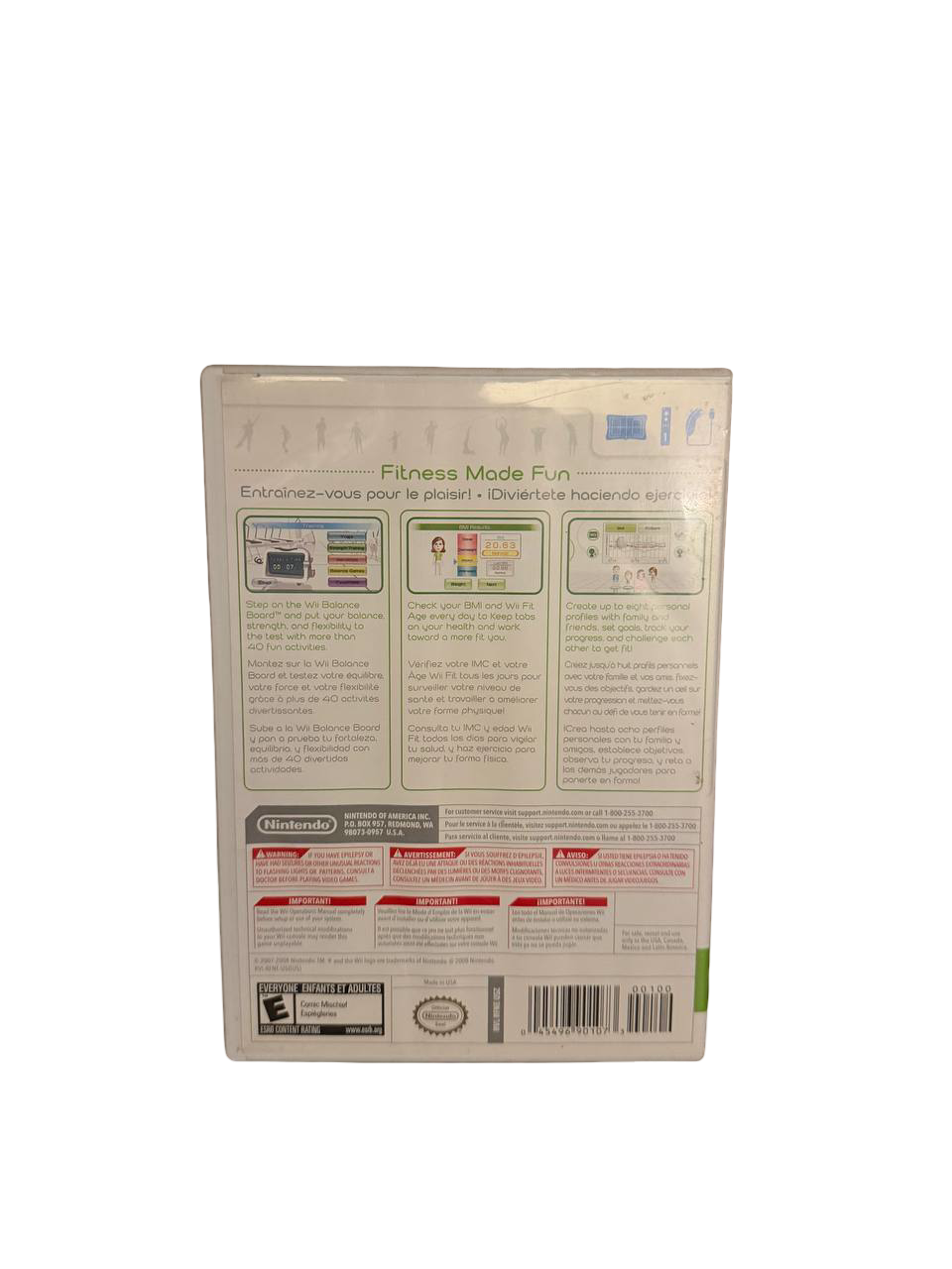 Wii Fit - Back Cover
