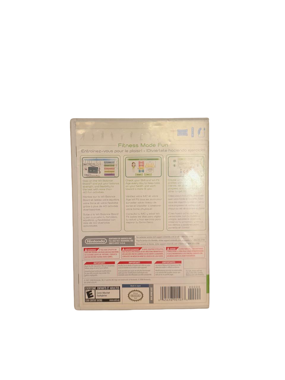 Wii Fit - Back Cover