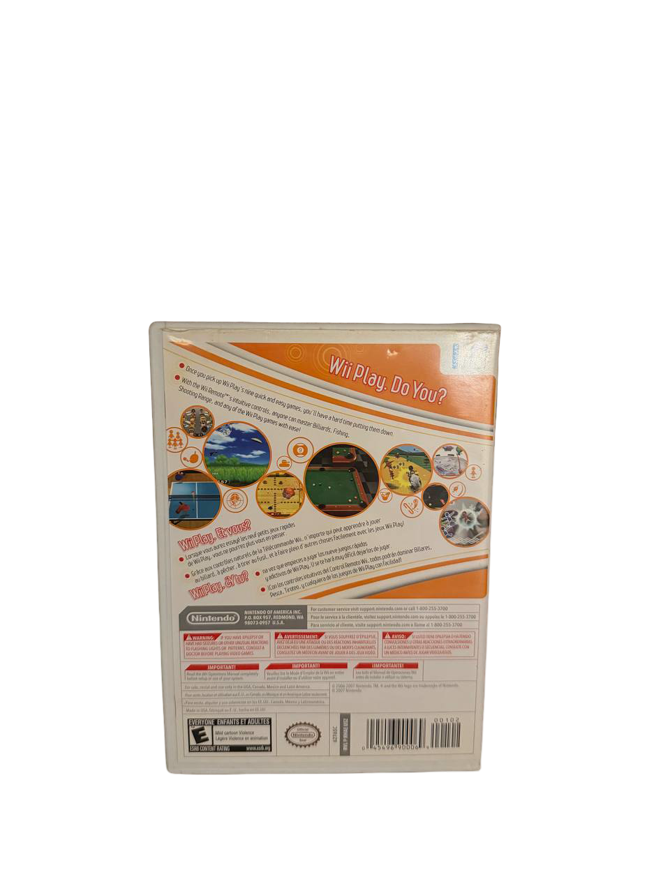 Wii Play - Back Cover