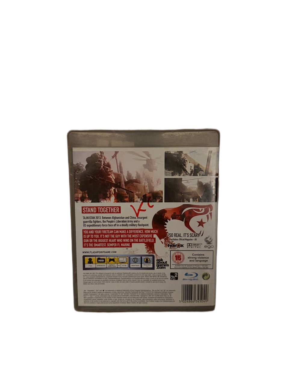 Operation Flashpoint Red River PS3 - Back Cover