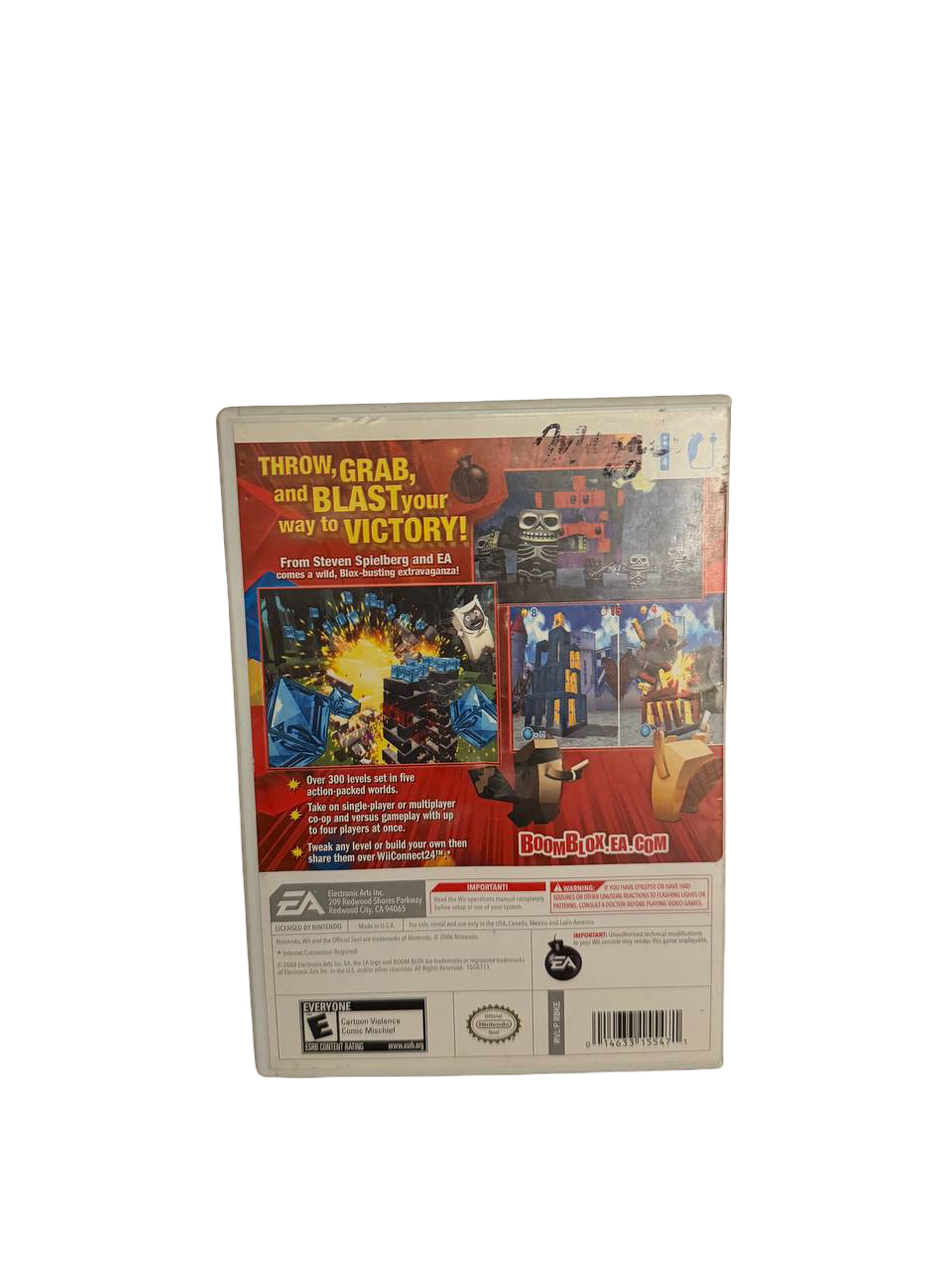 Boom Blox Wii - Back Cover