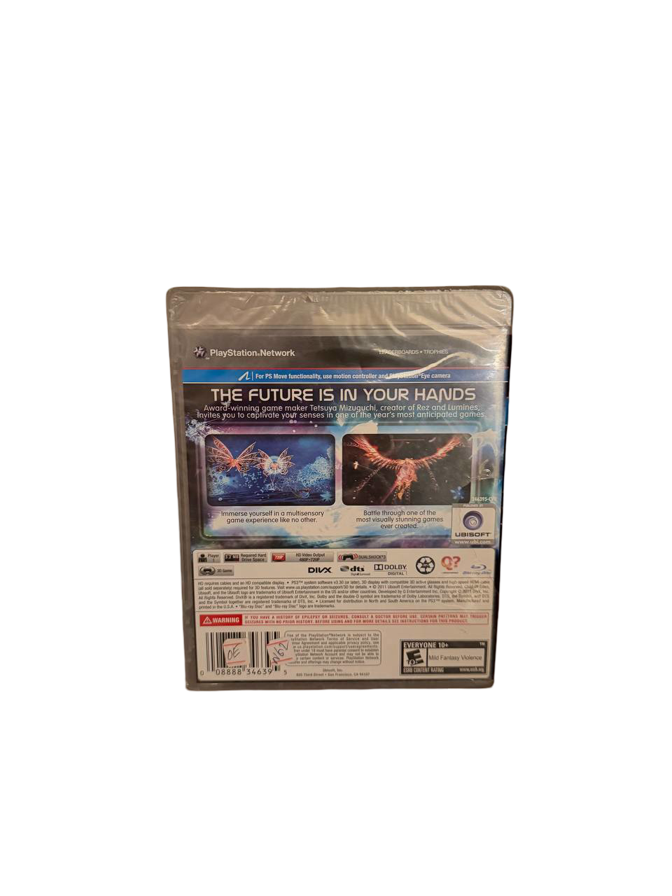 Child of Eden PS3 Ubisoft - Back Cover