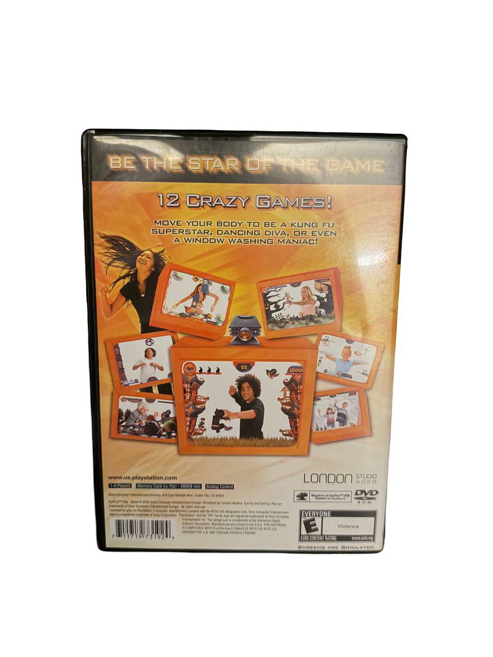 EyeToy Play PS2 - Back Cover