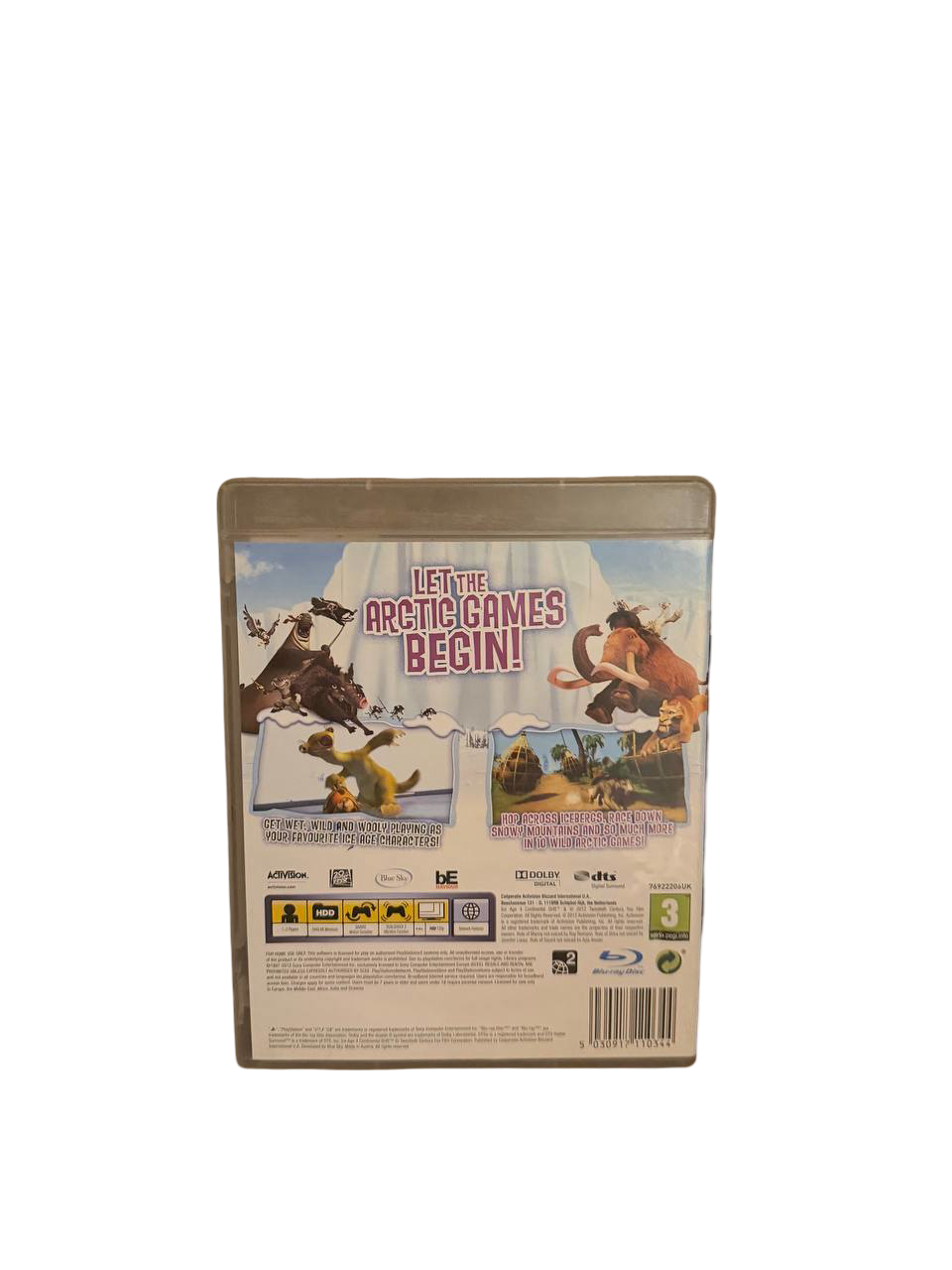 Ice Age Arctic Games PS3 - Back Cover