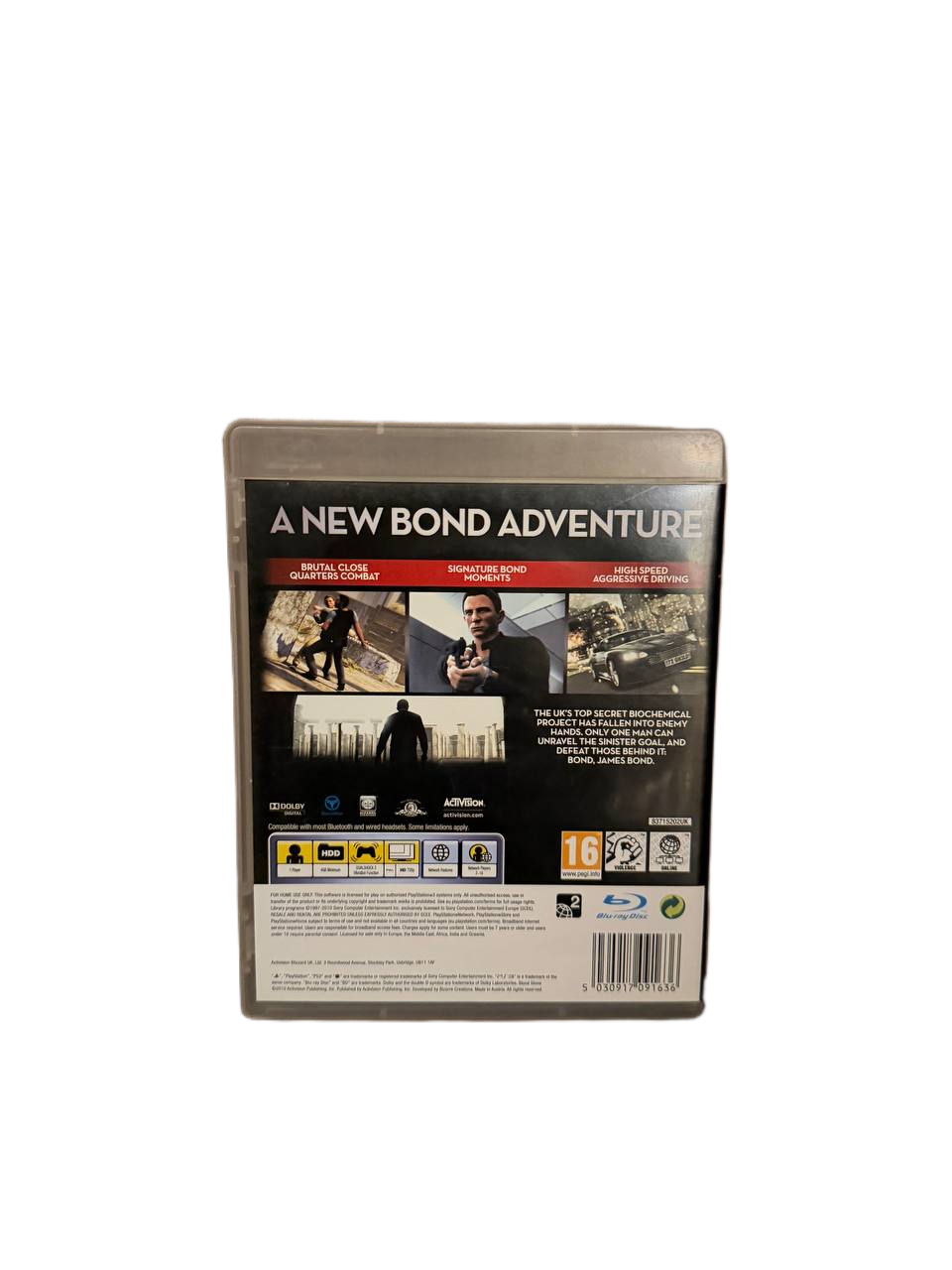 007 Blood Stone PS3 - Back Cover