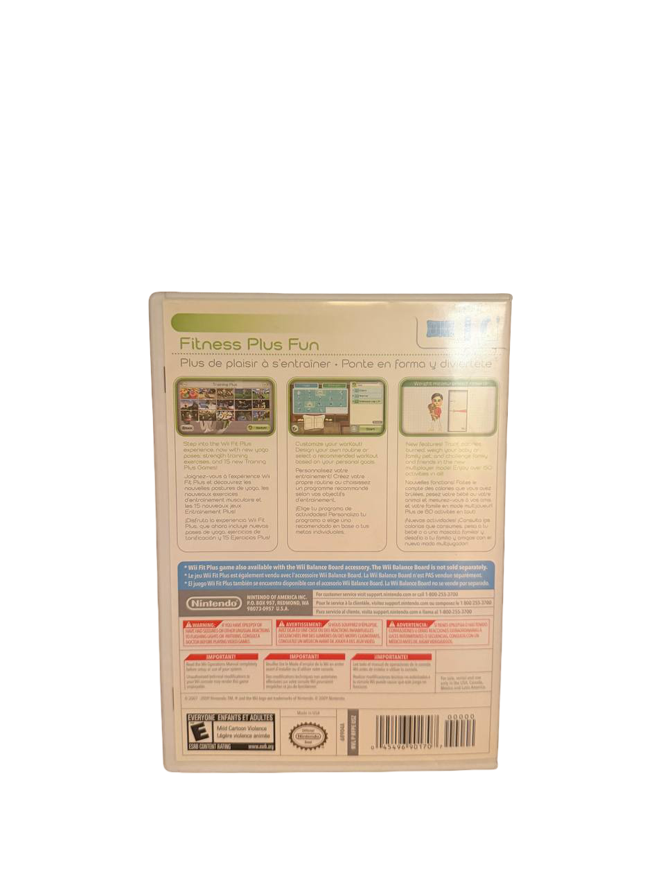 Wii Fit Plus - Back Cover