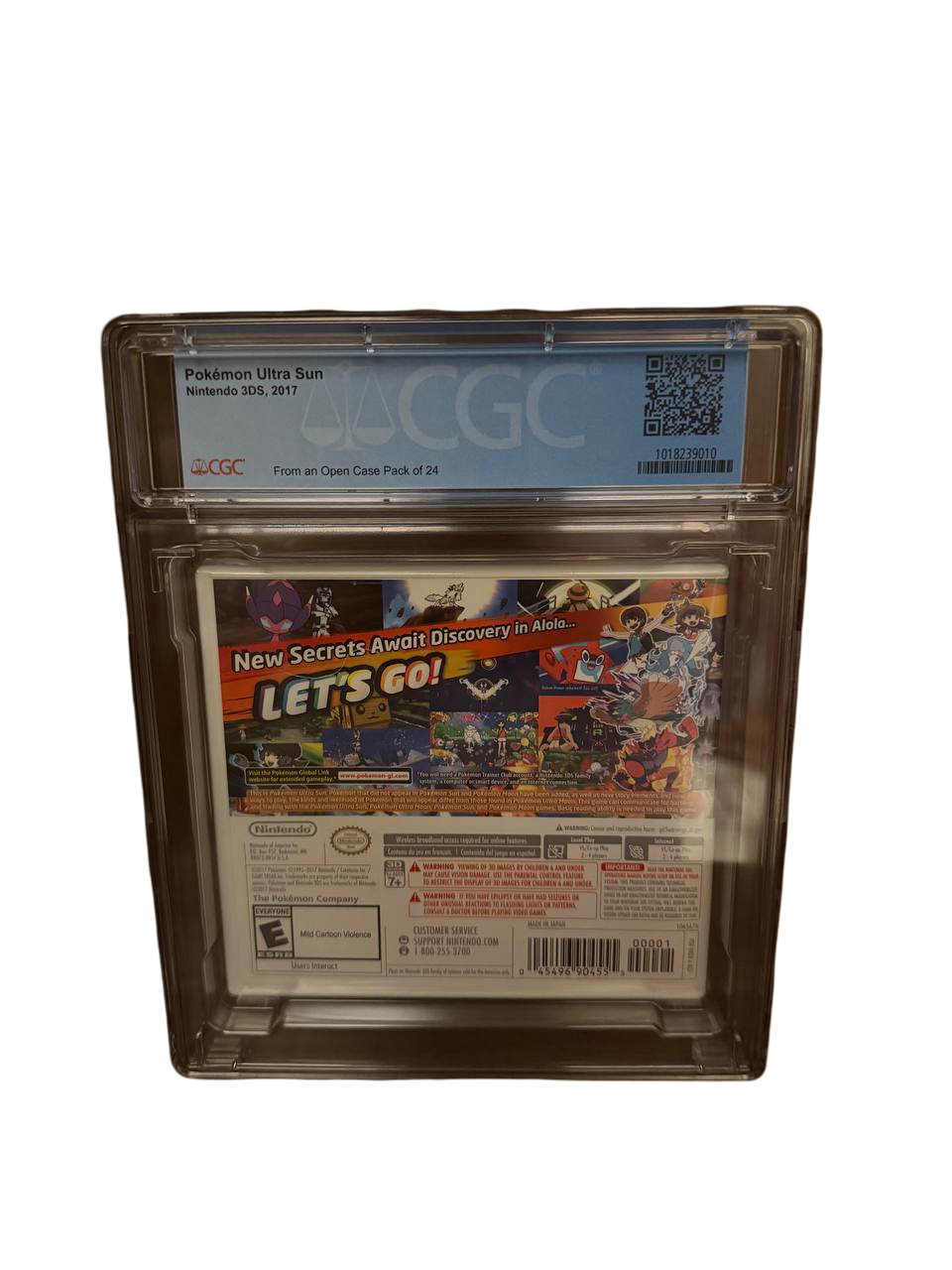 Pokemon Ultra Sun 3DS CGC 9.8 Sealed - Back