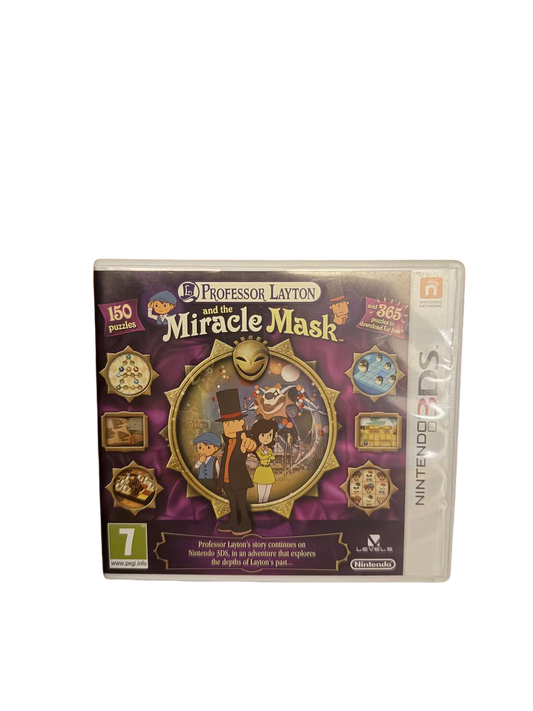 Professor Layton and the Miracle Mask 3DS - Case & Cartridge
