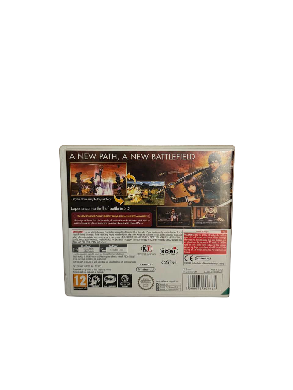 Samurai Warriors Chronicles 3DS - Back Cover (CTR-P-A66P)