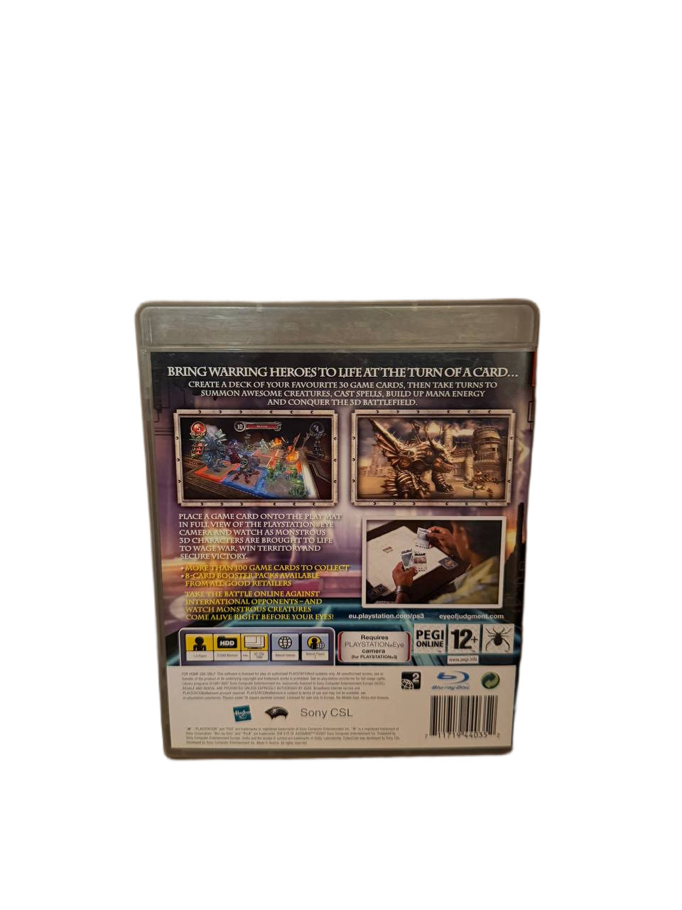The Eye of Judgment PS3 - Back Cover