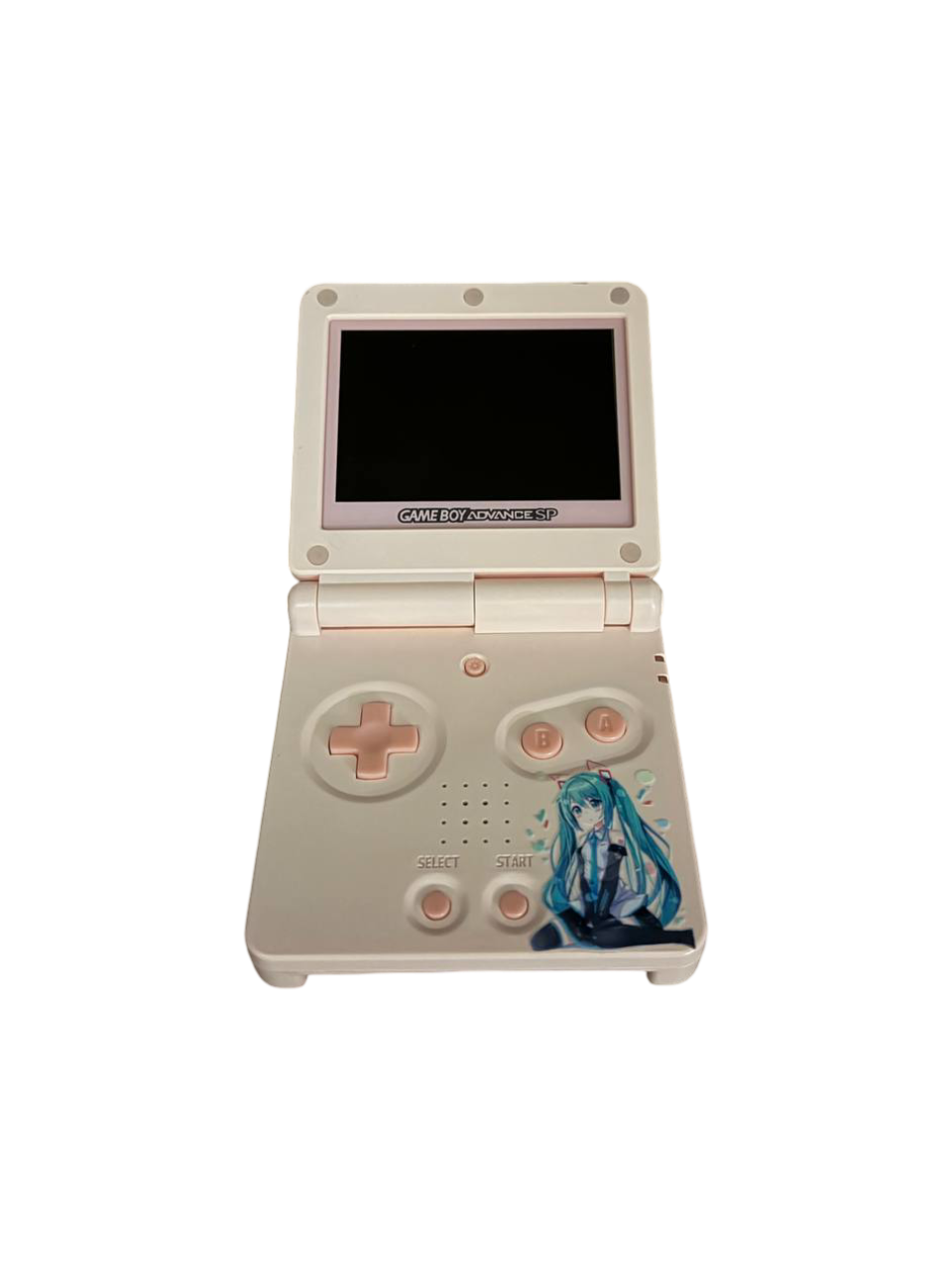 Game Boy Advance SP AGS-101 (Pink Hatsune Miku Custom Shell) [Used] - Nintendo