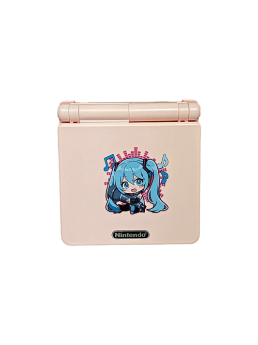 Game Boy Advance SP AGS-101 (Pink Hatsune Miku Custom Shell) [Used] - Nintendo
