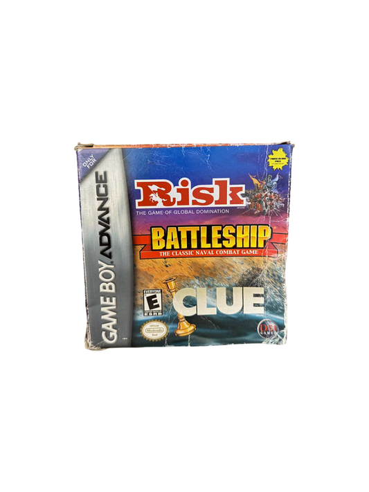 Risk / Battleship / Clue [Complete in Box] - Game Boy Advance (GBA) - NTSC
