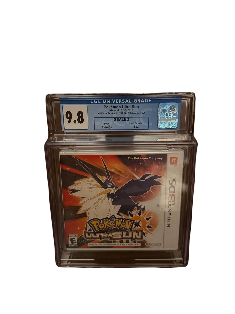 Pokemon Ultra Sun 3DS CGC 9.8 Sealed - Front