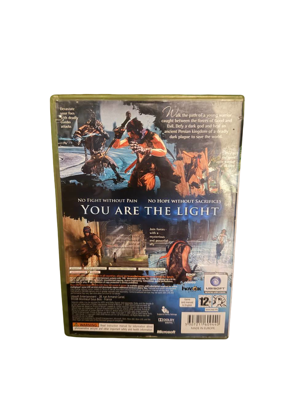 Prince of Persia Xbox 360 - Back Cover