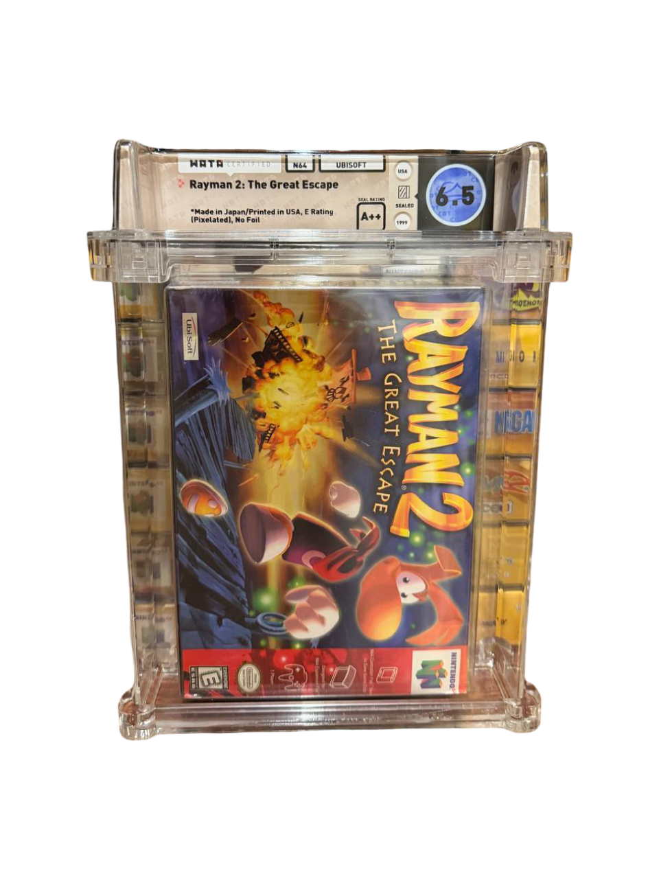 Rayman 2 The Great Escape N64 WATA 6.5 A++ Sealed