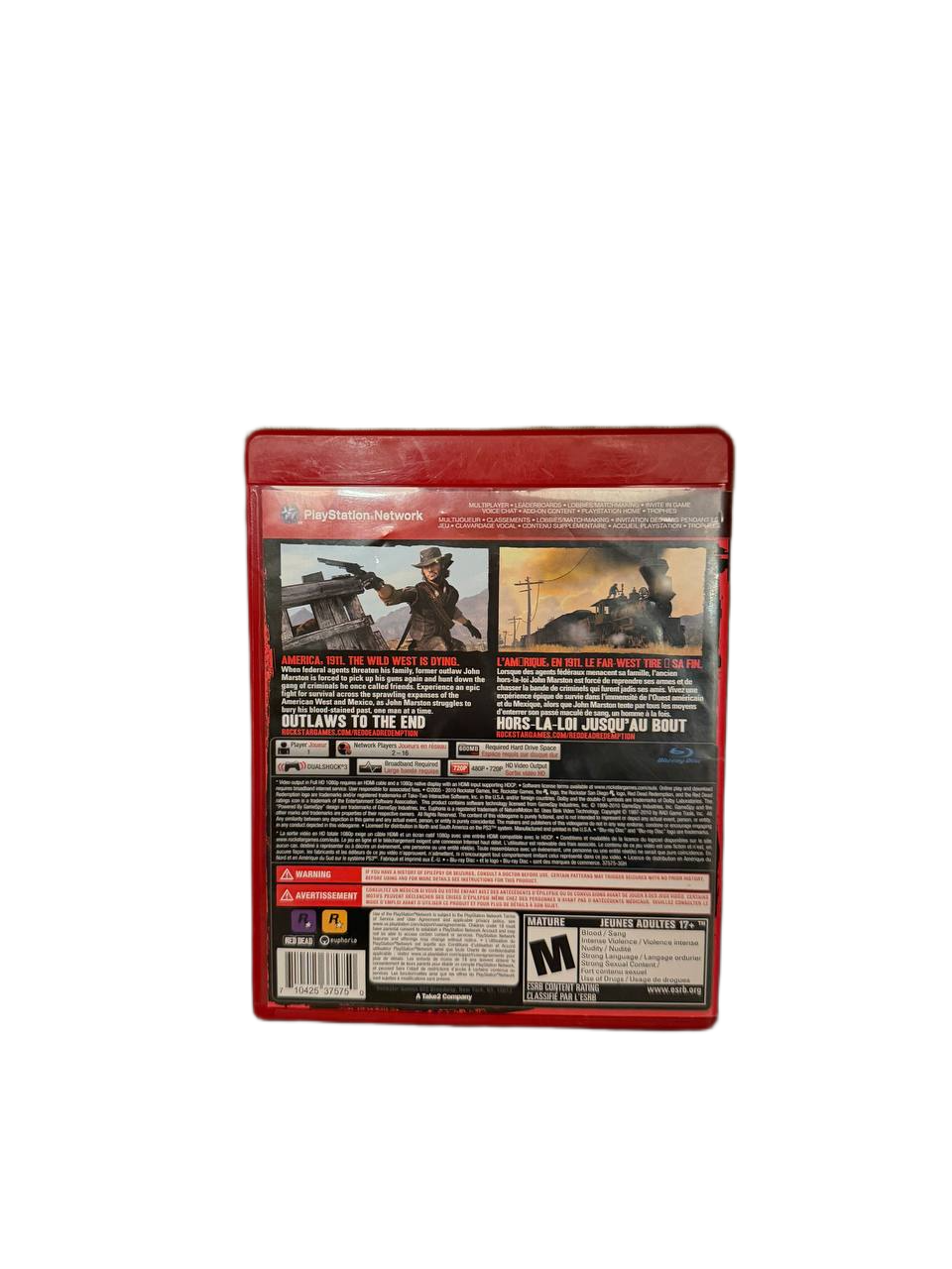 Red Dead Redemption PS3 PAL - Back Cover