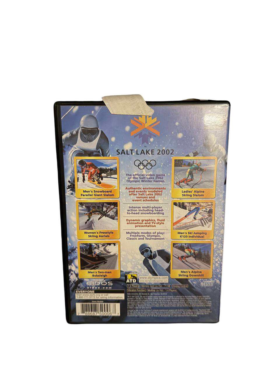 Salt Lake 2002 PS2 - Back Cover