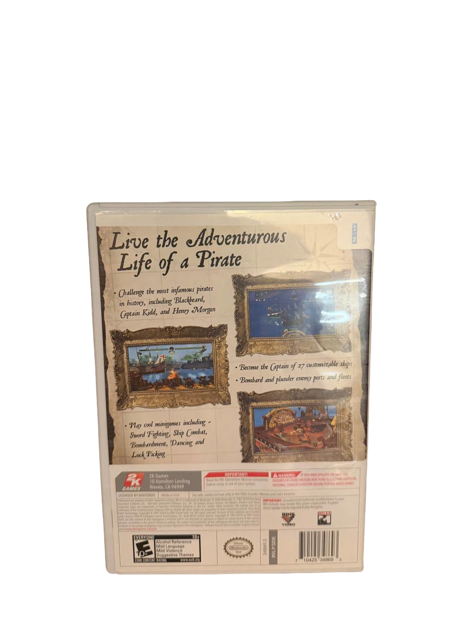 Sid Meier's Pirates! Wii - Back Cover