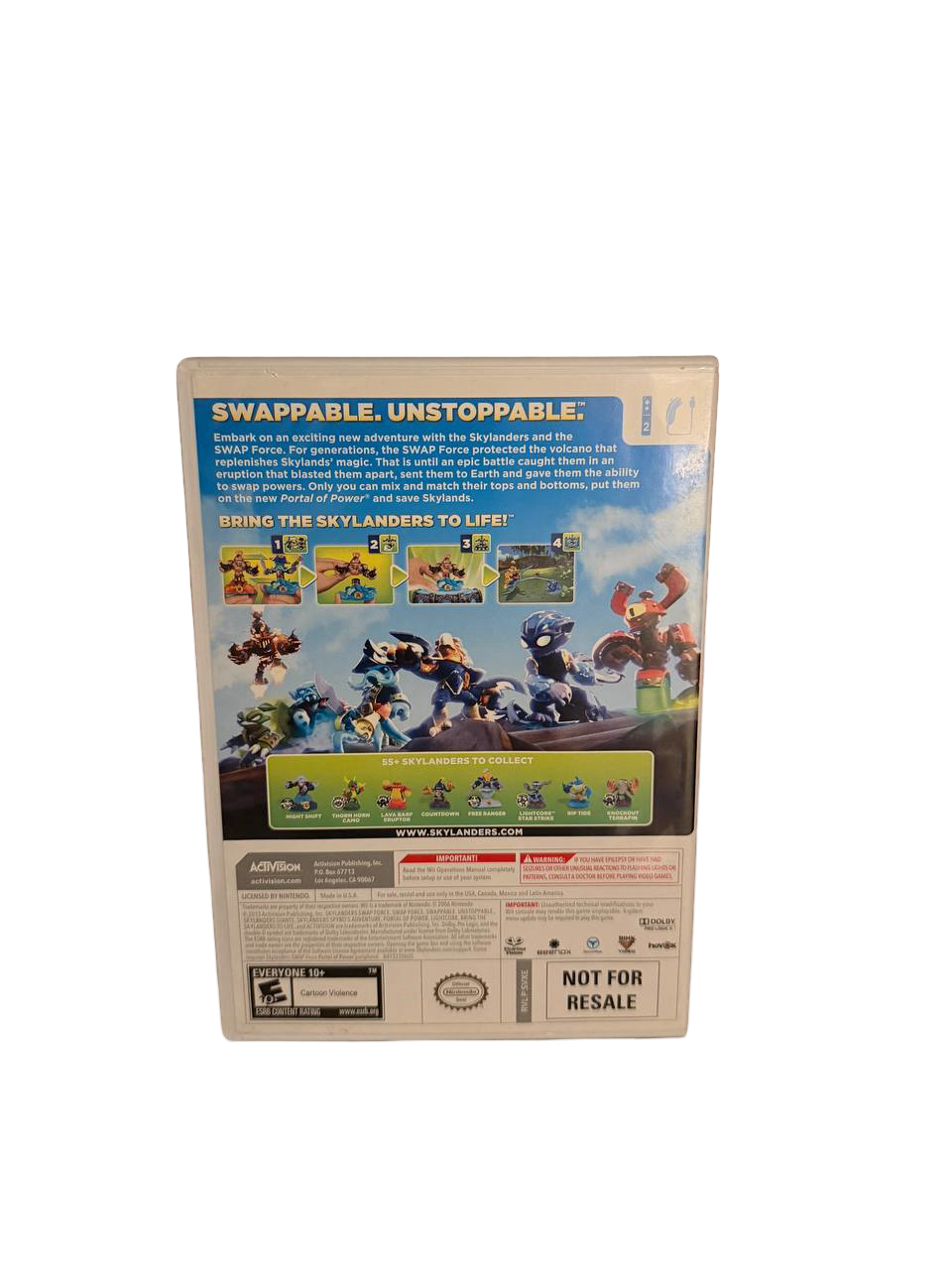 Skylanders Swap Force Wii - Back Cover