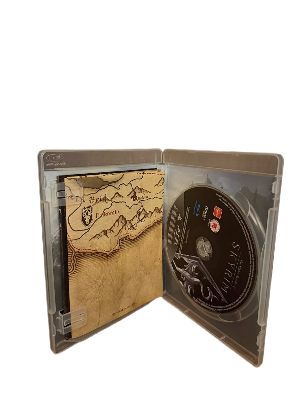 Skyrim PS3 Asian Release - Disc and Map