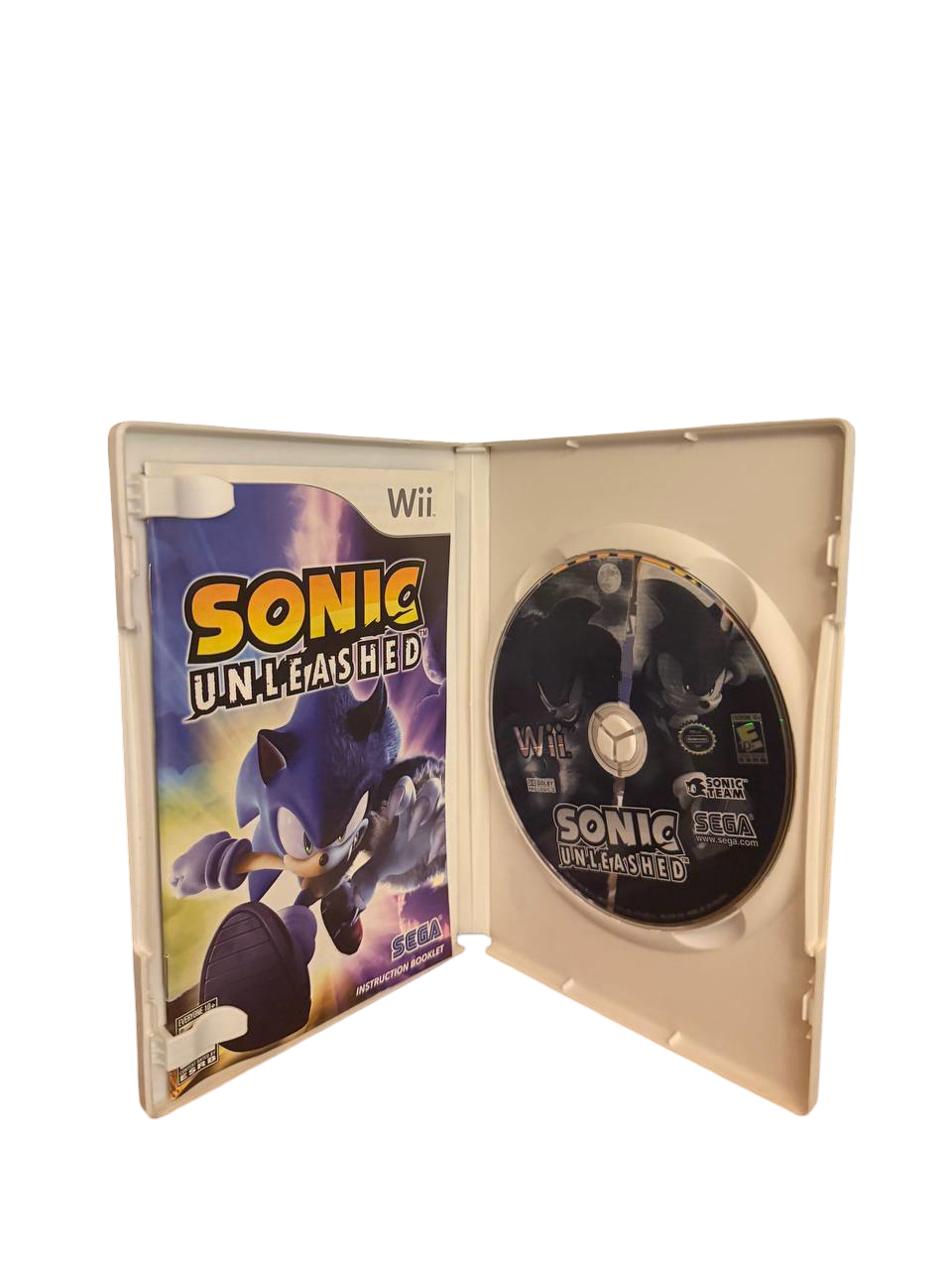 Sonic Unleashed Wii - Open Case & Disc