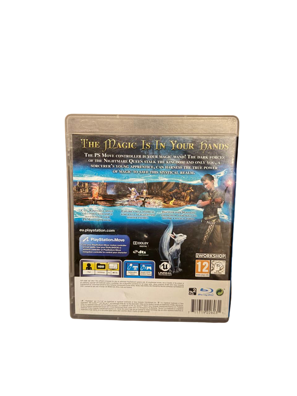Sorcery PS3 - Back Cover PEGI 12
